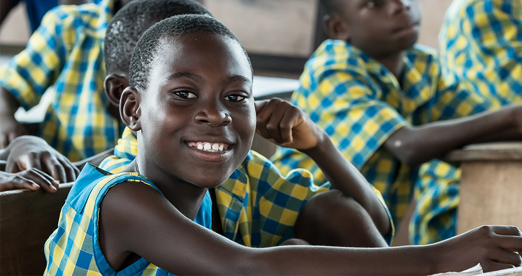 Happy Girl in School in Ghana